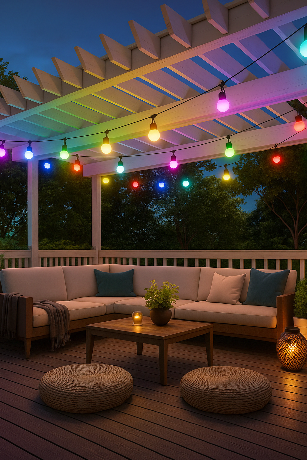 RGB Lichtsnoer Buiten – 10 Meter – 15 Smart LED Lampen – Multicolor & App-bediening – IP65 Weersbestendig