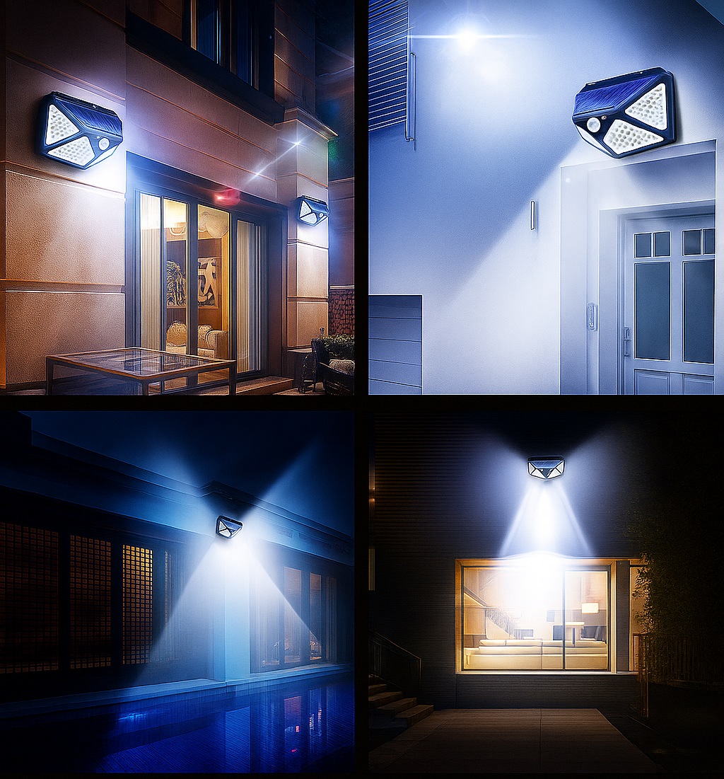 Evura Goods LED Solar Wandlamp Buiten – 250 Lumen – Bewegingssensor – Daglicht Wit – IP65 Waterdicht