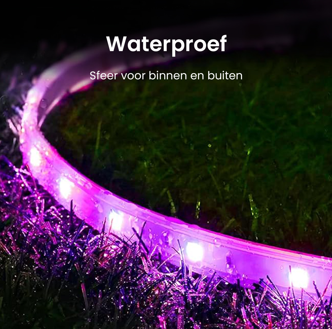 Evura Goods - 5 Meter LED Strip 12V Waterproof (IP67) – Slimme App-bediening met Timerfunctie - Evura Goods