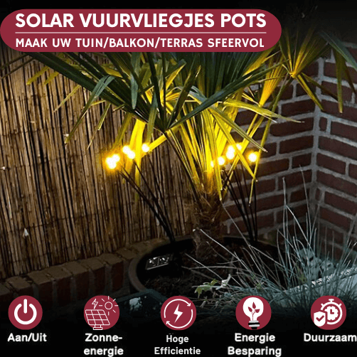 Solar Tuinfakkel Vlam – Set van 2 – Zonne-energie - Evura Goods