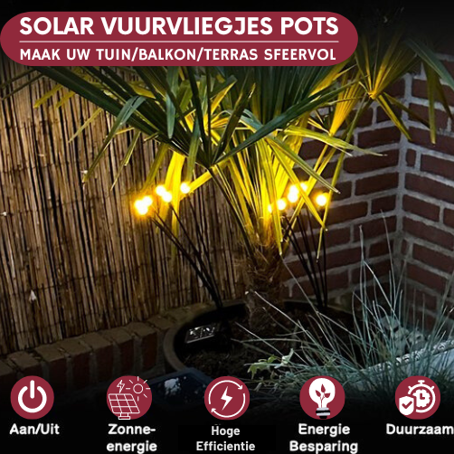 Solar Tuinverlichting Vuurvliegjes - Set van 2 - 8 Lampjes - Zonne Energie - Waterdicht - Prikspots - Evura Goods